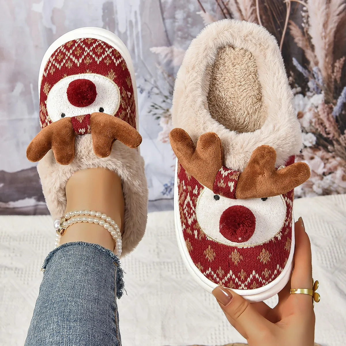 Pantoufles/Chaussons d'Hiver Femmes - Rudolph Cosy