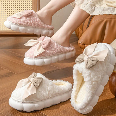 Pantoufles/Chaussons d'Hiver Femmes - Douce Nœud