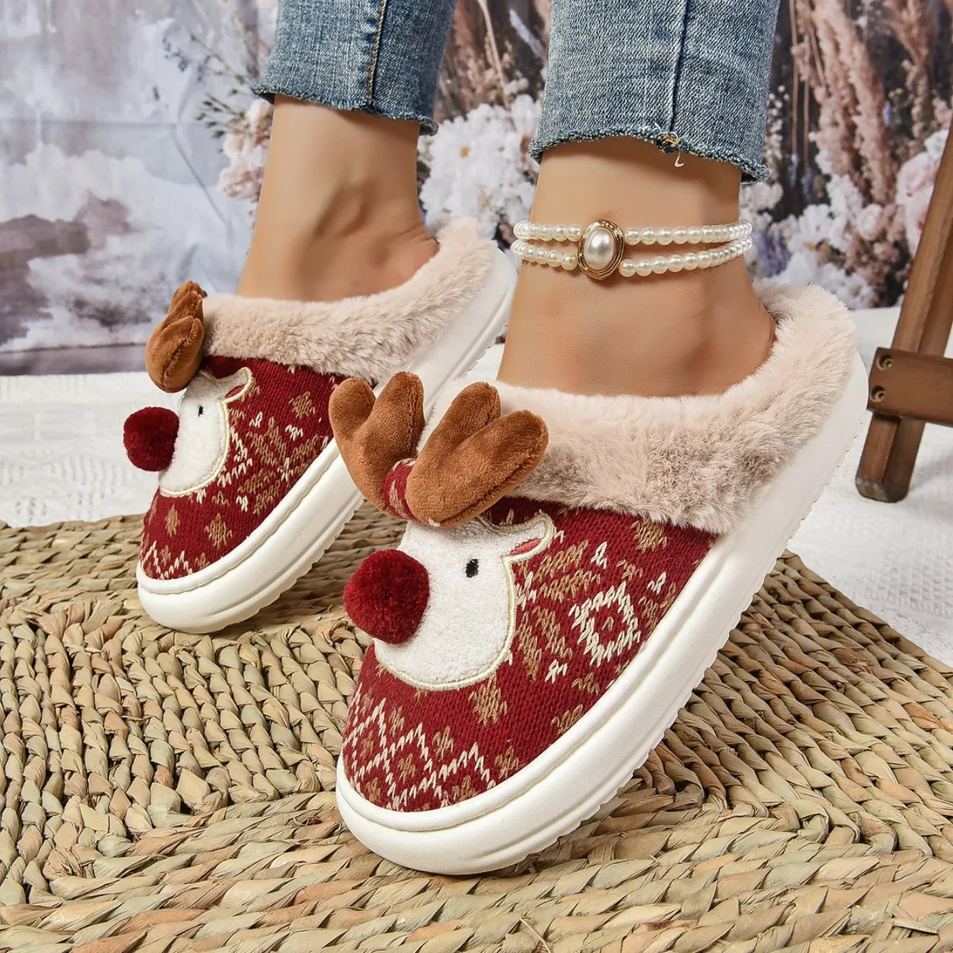 Pantoufles/Chaussons d'Hiver Femmes - Rudolph Cosy