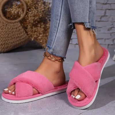 Pantoufles/Chaussons d'Hiver Femmes - Peluche