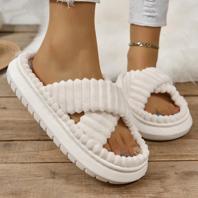 Pantoufles/Chaussons d'Hiver pour Femmes - Velours