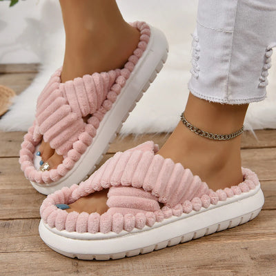 Pantoufles/Chaussons d'Hiver pour Femmes - Velours