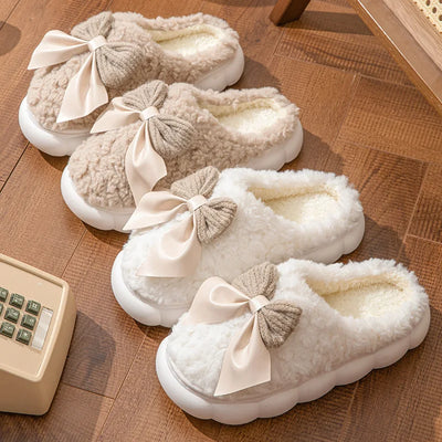Pantoufles/Chaussons d'Hiver Femmes - Douce Nœud
