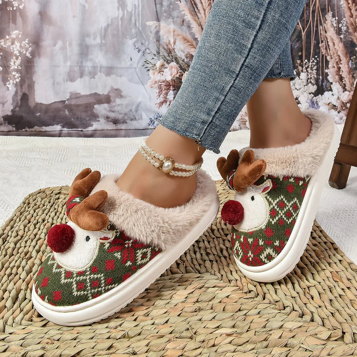 Pantoufles/Chaussons d'Hiver Femmes - Rudolph Cosy