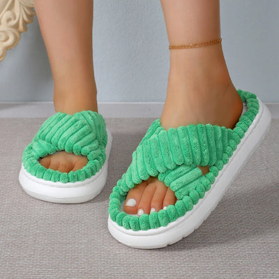 Pantoufles/Chaussons d'Hiver pour Femmes - Velours